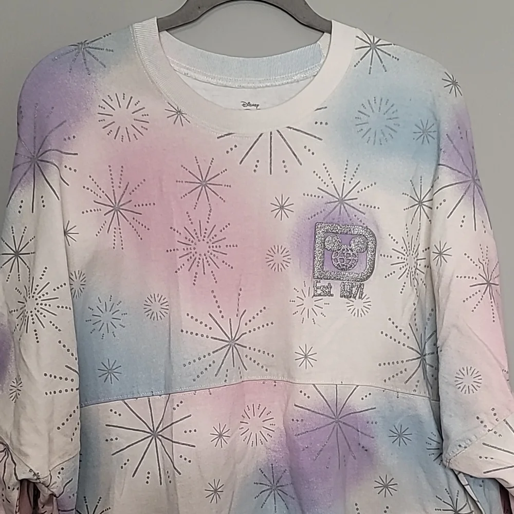 Disney Spirit Jersey 100th anniversary Pastel Tie-Dye long sleeve shirt size XXL - Picture 4 of 12